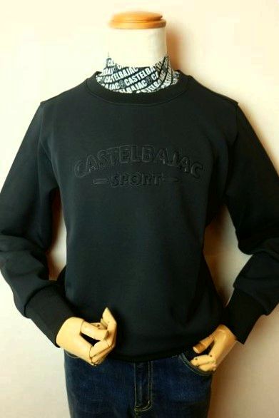 【セール５０％ＯＦＦ】 カステルバジャック CASTELBAJAC 【トレーナー】【秋冬アウトレット現品限り品】【メンズウェア】【ハイネック】【カットソー】【ゴルフ】【カステルバジャック服＆バッグ】 デザインハイネックトレーナー ブラック｜フォーシーズン・ギャラリー
