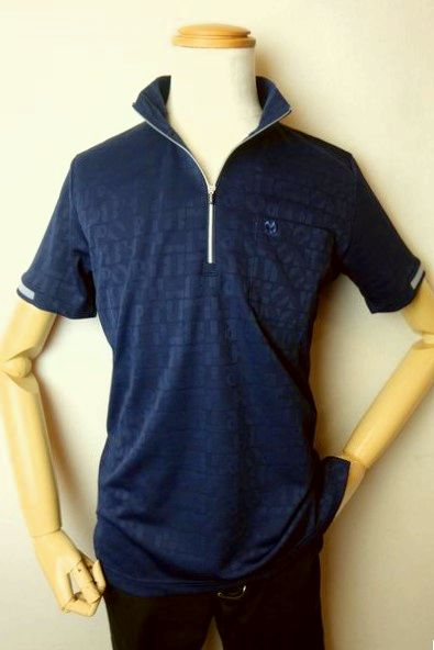 【大売り出し５０％ＯＦＦ】 ミラショーンスポーツ milaschon 【半袖Ｔシャツ】【春夏逃げ口現品極限点品】【メンズウェア】【ＺＩＰカットソー】【ミラショーン服】 メッシュロゴタイプZIP半袖Ｔシャツ 米国海軍