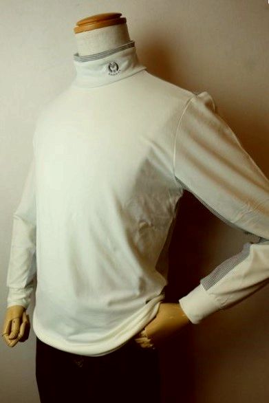 【セール５０％ＯＦＦ】 ミラショーンスポーツ mila schon 【ハイネックシャツ】【秋冬アウトレット現品限り品】【メンズウェア】【ゴルフ】【ＭＩＰ】【ライクラフレッシュ】【ミラショーン服】 ウォームハイネックシャツ ホワイト