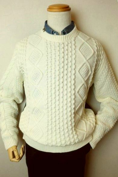 【大売り出し３５％ＯＦＦ】 BOB シリング 【プルオーバー】【秋冬はたご屋界面品】【イタリア製】【編み物】【メンズウェア】【BOB服】 キルティングうつり変わり有線テレビ編み柄プルオーバー 象牙色