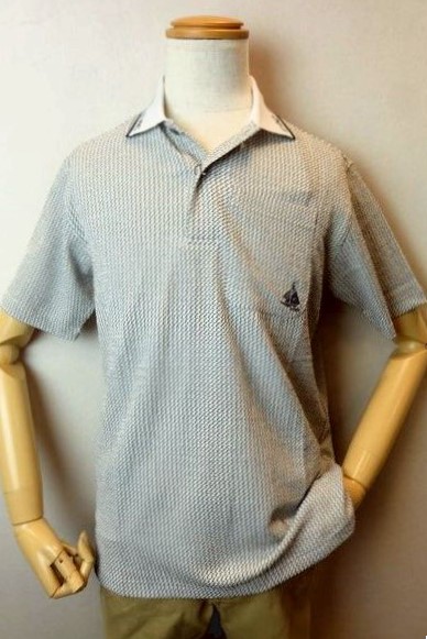 セール５０％ＯＦＦ ヴィンチ VINCI 半袖ポロシャツ ２０２５春夏新作 メンズウェア カットソー ヴィンチ服 ジャガードストレッチ半袖ポロシャツ グレー