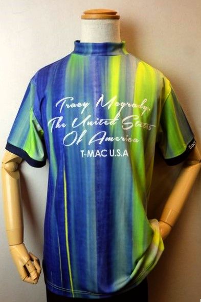 【セール３０％ＯＦＦ】 T-MAC ティーマック 半袖Ｔシャツ ２０２５春夏新作 メンズウェア モックネック アメリカ ゴルフ ティーマック服 モックネックストレッチ半袖Ｔシャツ ブルー