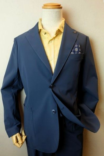 BOB ボブ 【ジャケット】【２０２５春夏新作】【インポート】【イタリア製】【メンズウェア】【BOB服】 ストレッチジャケット ブルー