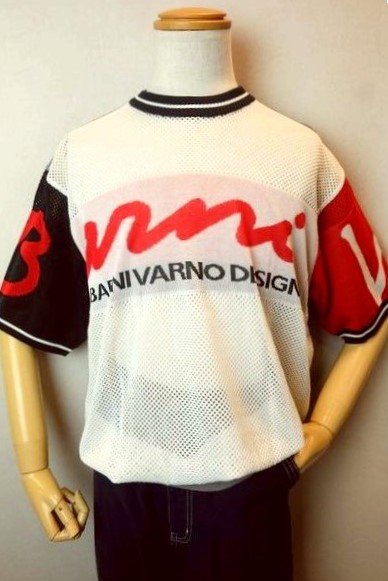 セール５０％ＯＦＦ バーニヴァーノ BARNIVARNO サマーセーター 春夏アウトレット現品限り品 メンズウェア 半袖ニット バーニヴァーノ服 切り替え半袖サマーセーター ホワイト