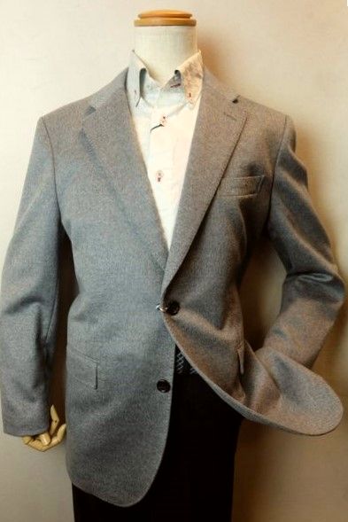 割引き販売３５％ＯＦＦ シッスル THISTLE 仕立て上げる屋 カシミール100%上衣 テーラードジャケット 日本製 秋冬新作 メンズウェア カシミール100%上衣 薄墨色 コート・ジャケット-メンズファッション