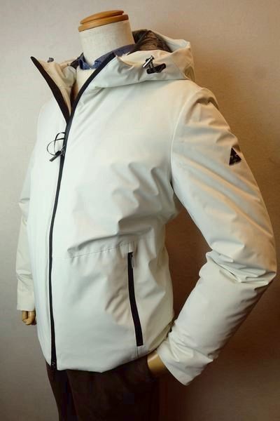 セール35%OFF HeSKIMO エスキモー エコダウンジャケット 2025秋冬新作 インポート品 中綿ジャケット イタリア メンズウェア エスキモー服 エコダウンジャケット オフホワイト