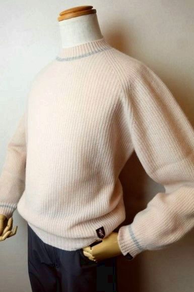 【セール３５％ＯＦＦ】 ラウラフェリーチェ Laura Felice 【日本製カシミヤセーター】【秋冬定番品】【ホールガーメントニット】【メンズウェア】【ラウラフェリーチェ服】 カシミヤ100％ホールガーメントセーター サーモンピンク