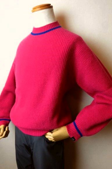 【大売り出し３５％ＯＦＦ】 ラウラフェリーチェ Laura Felice 【日本製カシミールプルオーバー】【秋冬定番品】【ホールガーメントニット】【メンズウェア】【ラウラフェリーチェ服】 カシミール100％ホールガーメントセーター マゼンダピンク