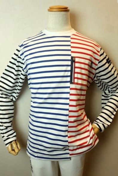 セール30%OFF ラウラフェリーチェ Laura Felice ロングTシャツ 2026春夏新作 メンズウェア カットソー ラウラフェリーチェ服 ボーダーロングTシャツ ホワイト|フォーシーズン・ギャラリー
