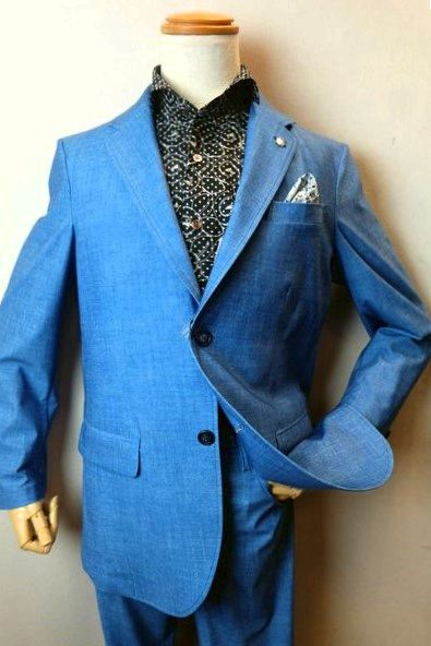 ビビコ BBCO ジャケット ２０２５春夏新作 メンズウェア ストレッチジャージ生地 ビビコ服 プリントデニム調ストレッチジャージジャケット ブルー 37,895円