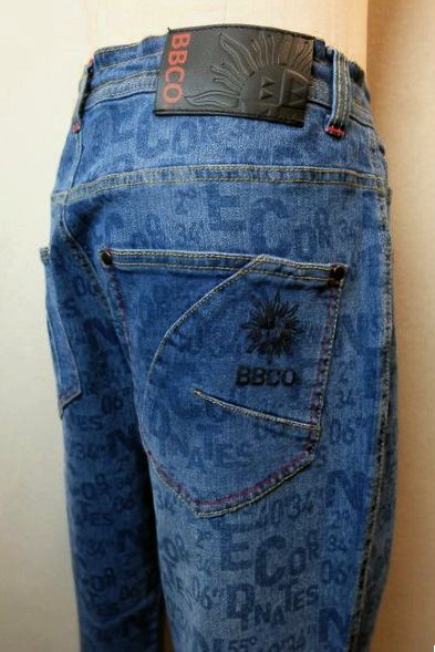 ビビコ BBCO デニム ２０２６春夏新作 メンズウェア 伸ばすことジーンズ イージーパンツ アンジェロ ビビコ服 ウォッシュプリントイージージーンズ 青碧