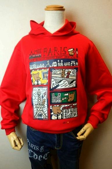 カステルバジャック CASTELBAJAC パーカー ２０２６春夏新作 メンズウェア カットソー ゴルフ カステルバジャック服＆御徒面子 アートプリントパーカー 赤いこと