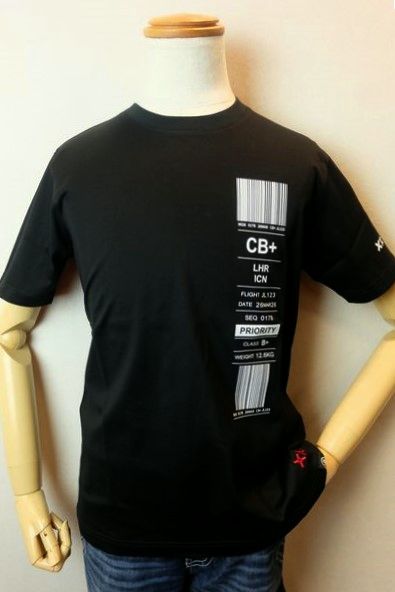 コードビープラス CODE:B+ 半袖Tシャツ 2026春夏新作 メンズウェア カットソー シルケット天竺 日本製 バラシ コードビー服 プリント半袖Tシャツ ブラック|フォーシーズン・ギャラリー
