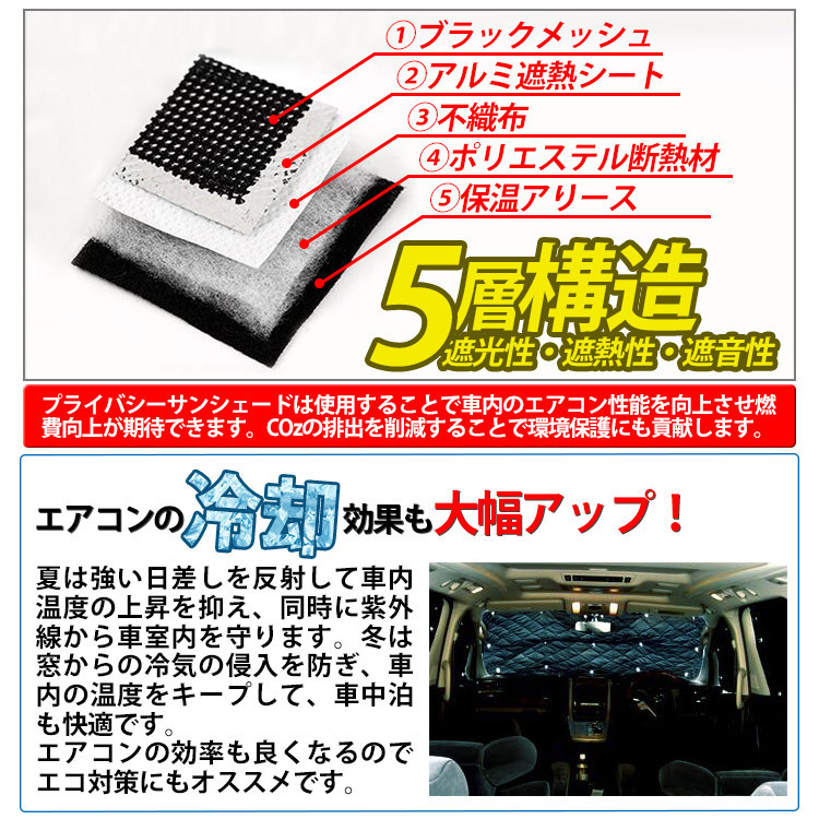 アルファード ヴェルファイア 30系 サンシェード 5層構造 メッシュカーテン UVカット 1台分 カーシェード 車中泊 吸盤貼付 日よけ トクトヨ  Tokutoyo 10P 遮光 【国内正規品】, 44% 割引 | saferoad.com.sa