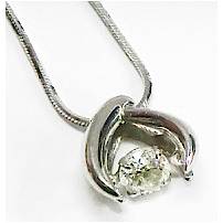 【菊地質店】【中古】Pt850 Pt900 ダイヤモンド0.20ct ペンダントネックレス【送料無料】【質屋出店】【smtb-TK】＜13-78＞