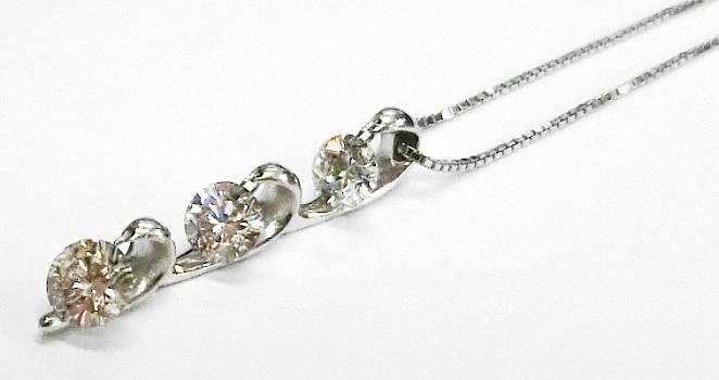 【菊地質店】【中古】K18WG ダイヤモンド1.06ct ペンダント付きネックレス【送料無料】【質屋出店】【smtb-TK】<13-33>|菊地質舗