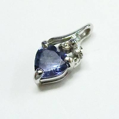 【菊地質店】【中古】K18WG サファイア ダイヤモンド0.03ct ペンダントトップ【送料無料】【質屋出店】【smtb-TK】＜13-83＞