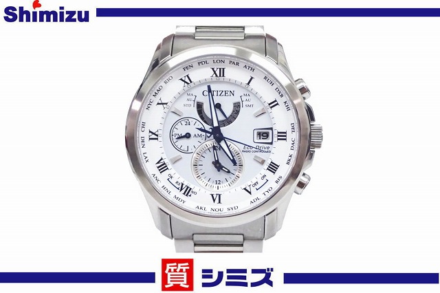 Citizen 美品 シチズン ダブルダイレクトフライト エコドライブ ソーラー 電波時計 At9080 57a H0 R 中古 Filmsdeculfrancais Com