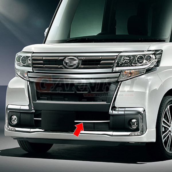 送料無料ダイハツタントカスタムLA600S/LA610S後期フロントバンパーグリルカバーグリルトリムガーニッシュバンパーモールエアロステンレス鏡面カーパーツアクセサリードレスアップ外装品2pcs1619