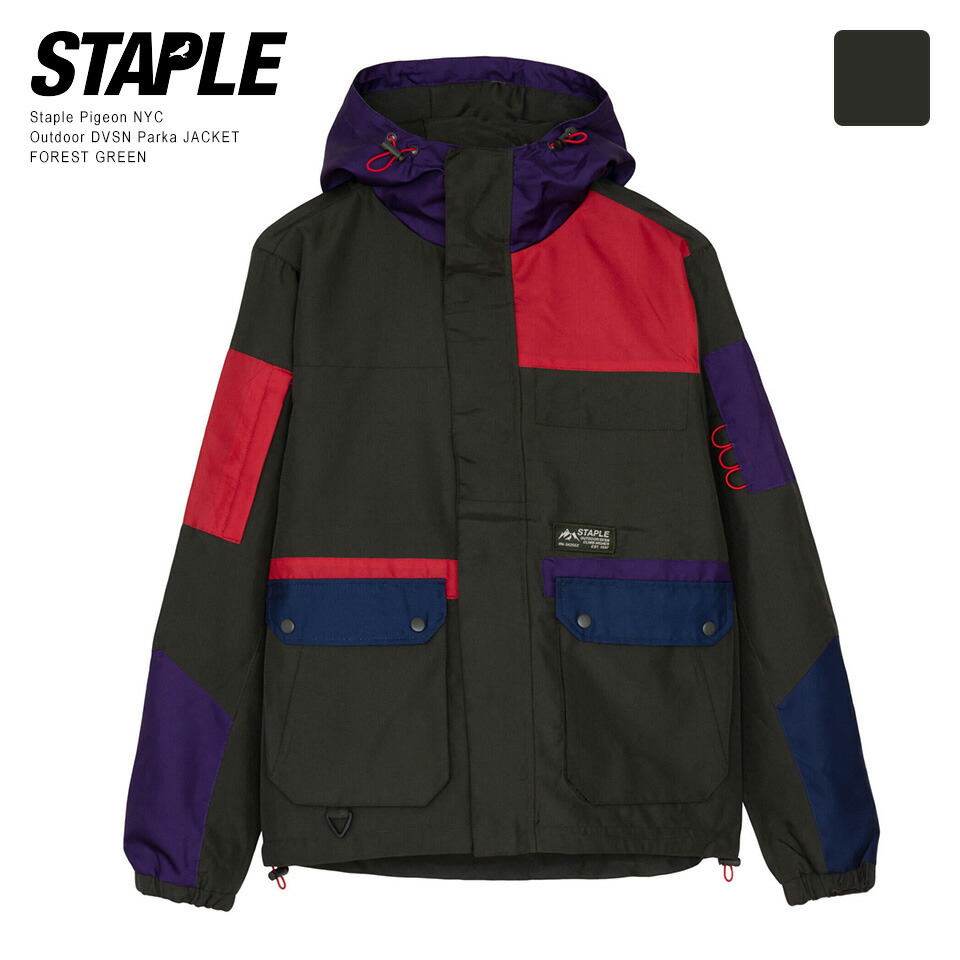 STAPLE PIGEON NYC ステイプル ピジョン ニューヨーク アウトドアデザイン パーカージャケット /STAPLE PIGEON Outdoor DVSN Parka Forest Green