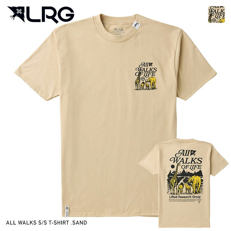 【25SS新作】LRG エルアールジー オールウォークス 半袖Tシャツ / ALL WALKS SS TEE SAND L3NNMSCXX