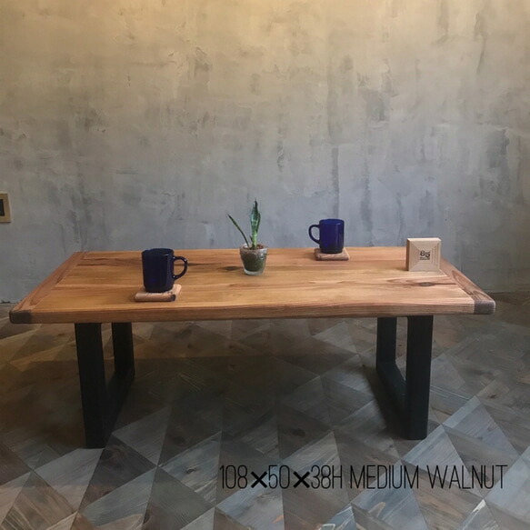 【コーヒーテーブル】108×50cm ローテーブル 無垢材 自然派塗料 オイル仕上げ サイズオーダー可能 【送料無料】