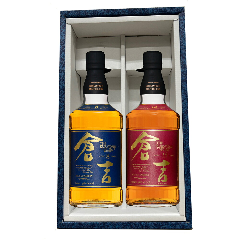 ウイスキー 「倉吉8年」+「倉吉12年」700ml瓶 2本セット 国産 御歳暮 御中元 ギフト 父の日 母の日 特選ギフト プレゼント 贈答品