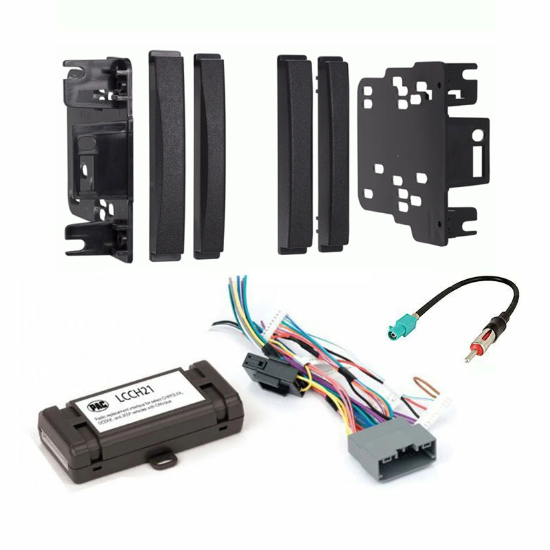 07y- ジープ ラングラー JK 08-10y グランドチェロキー 社外 オーディオ ナビゲーション 取り付けキット 2DIN
