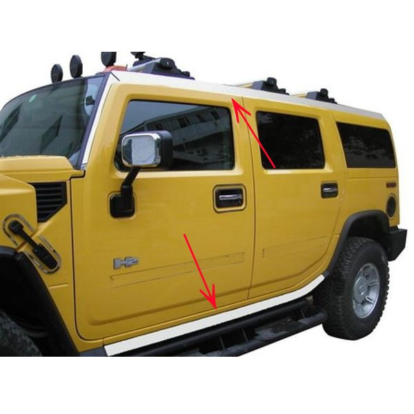HUMMER/ハマー H2 ステンレス 鏡面 ボディートリム ボデ—トリム ボディトリム レイキットオーバー セット|9010motoring店
