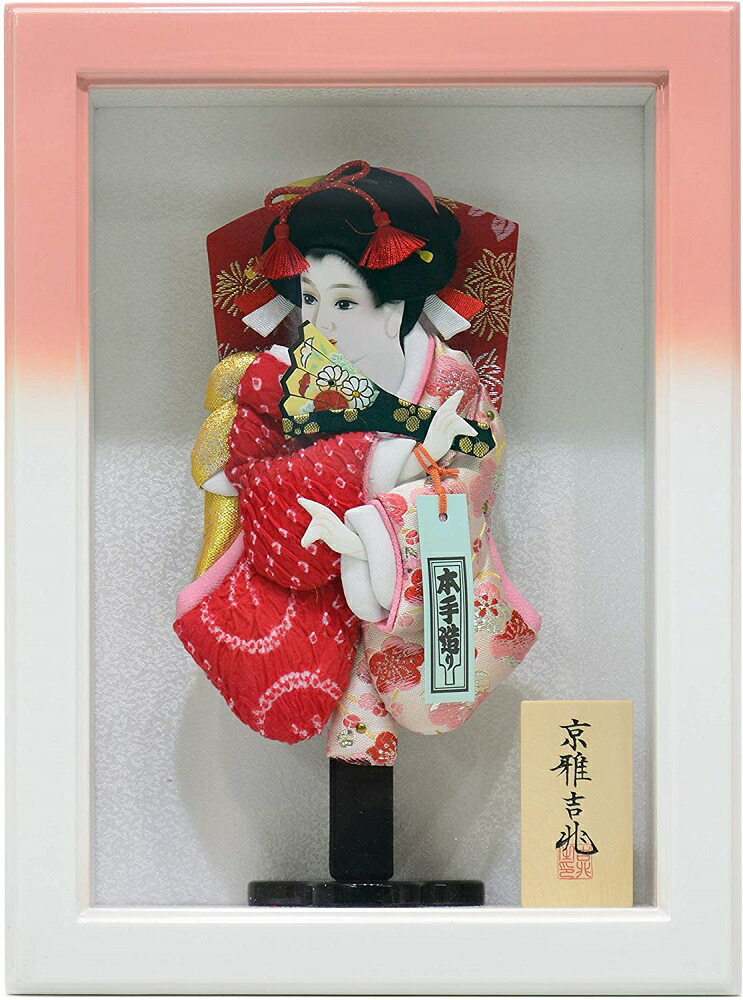 ケース入りコンパクト羽子板 壁掛け 額入り スタンド付 [間口26cm×奥行10cm×高さ35cm] (C)