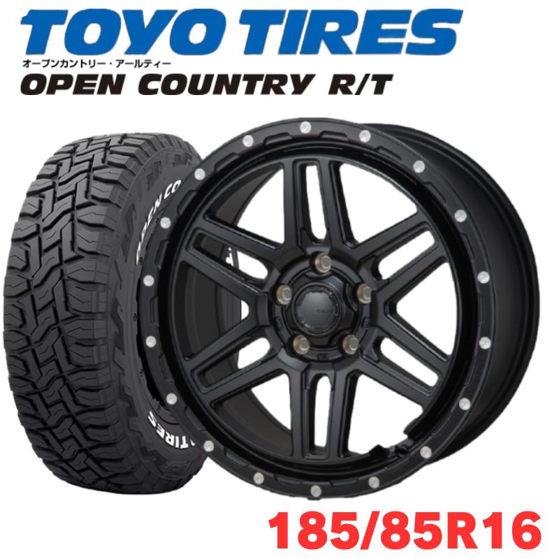 JB23/JB64ジムニー用 サマータイヤホイールセット 4本セット　TOYO OPEN COUNTRY R/T 185/85R16 ＆ MONZAJAPAN HI-BLOCK ERDE 16インチ 5.5J 5H139 +22｜カーパーツ　アクセス　店