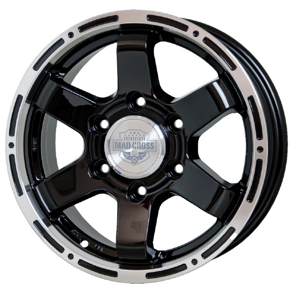 HOT STUFF MAD CROSS MC-76 17インチ 7.5J 6H139.7 +28 ブラック&リムポリッシュ｜カーパーツ　アクセス　店