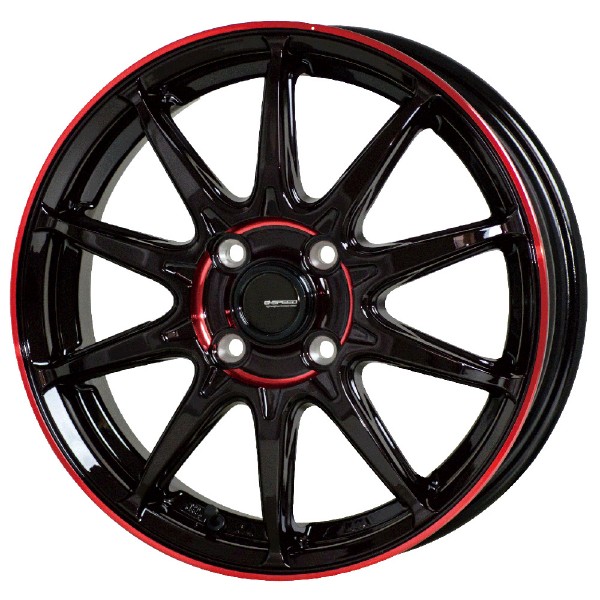 HOT STUFF G・SPEED P-05R 16インチ 6J 4H100 +45 ブラック&レッドクリア