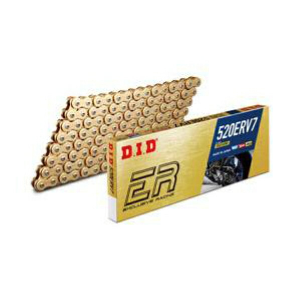 DID 520ERVT-60L ZJ(カシメ) GOLD　大同工業株式会社 D.I.D バイクチェーン