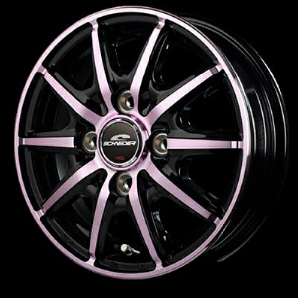 MID SCHNEIDER RX10-K 12インチ 3.5J 4H100 +42 PINK BKP/クリスタルピンククリア