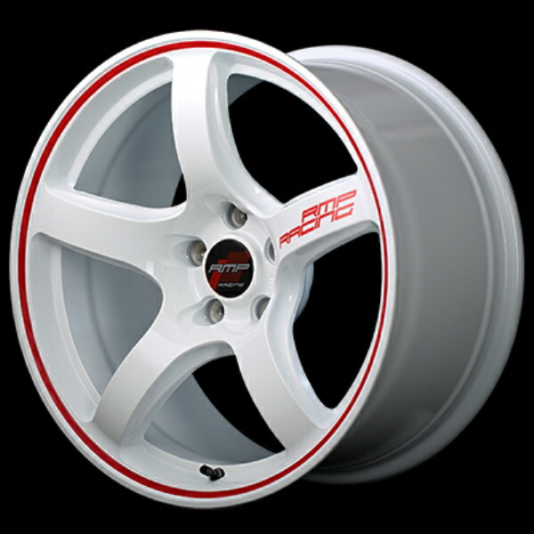 MID RMP Racing R50 17インチ 7J 5H114.3 +48 ホワイト/リムレッドライン｜カーパーツ　アクセス　店