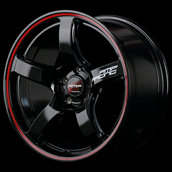 MID RMP Racing R50 18インチ 8J 5H114 +45 ブラック/リムレッドライン