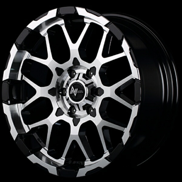 4本セット MID NITRO POWER M28 バレット 16インチ 6.5J 6H139 +38 BK ブラック/ミラーカット