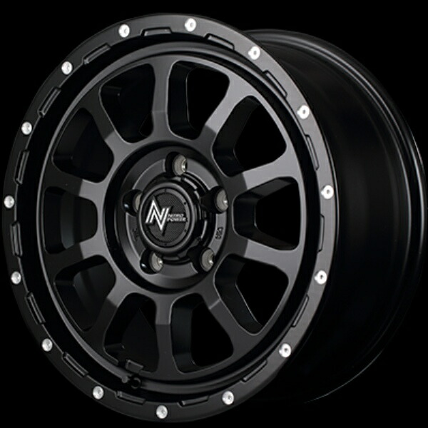 4本セット MID NITRO POWER M10 パーシングS 16インチ 7J 5H114 +40 SB セミグロスブラック/マシニング