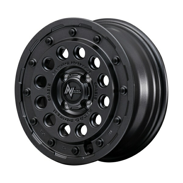 4本セット MID NITRO POWER H12 SHOTGUN 15インチ 5J 4H100 +45 BB バレルブラック