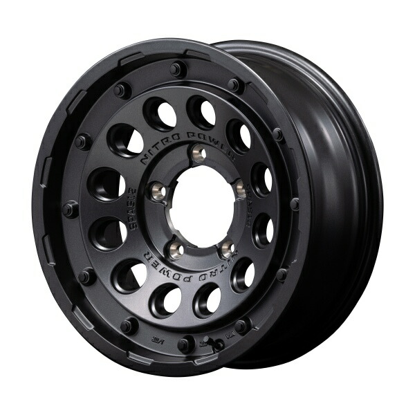 4本セット MID NITRO POWER H12 SHOTGUN 16インチ 5.5J 5H139 +20 BB バレルブラック
