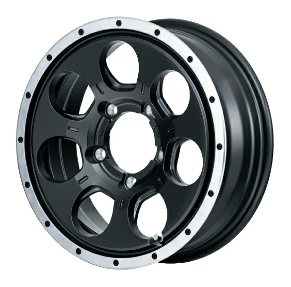 MID ROADMAX WO-7 16インチ 5.5J 5H139 +22 セミグロスブラックフランジDC｜カーパーツ　アクセス　店