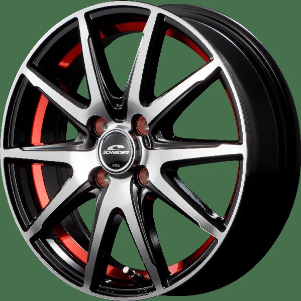 MID SCHNEIDER RX02 15インチ 5.5J 4H100 +43 BP/RED