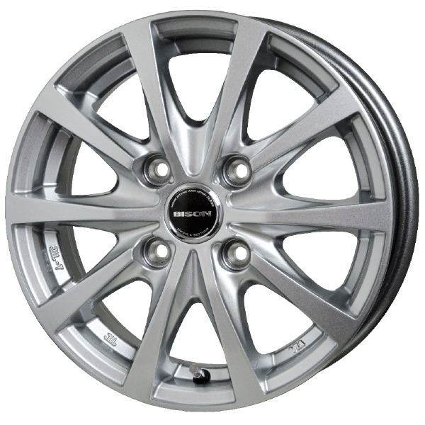 HOT STUFF BISON BN-02 12インチ 3.5J 4H100 +45 シルバー|カーパーツ アクセス 店
