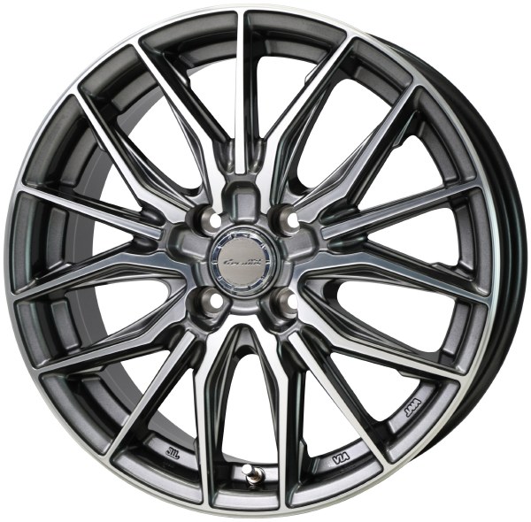 HOT STUFF Precious AST M4 15インチ 4.5J 4H100 +45 ガンメタポリッシュ