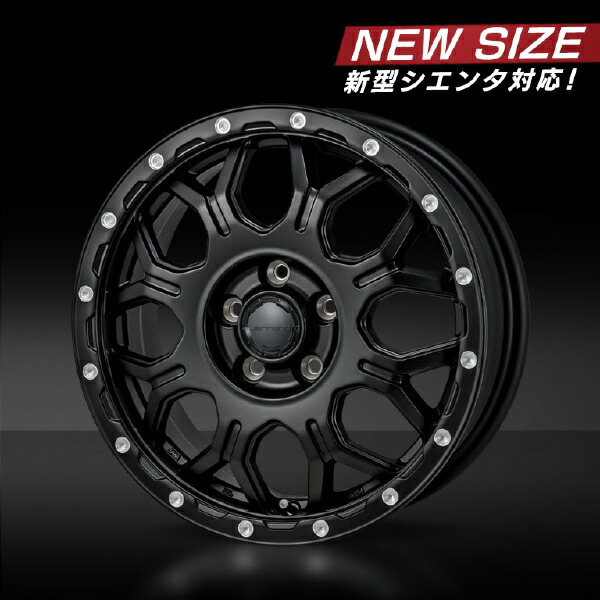 MONZAJAPAN HI-BLOCK JERRARD 16インチ 7J 5H114.3 +35 サテンブラック/ミーリング