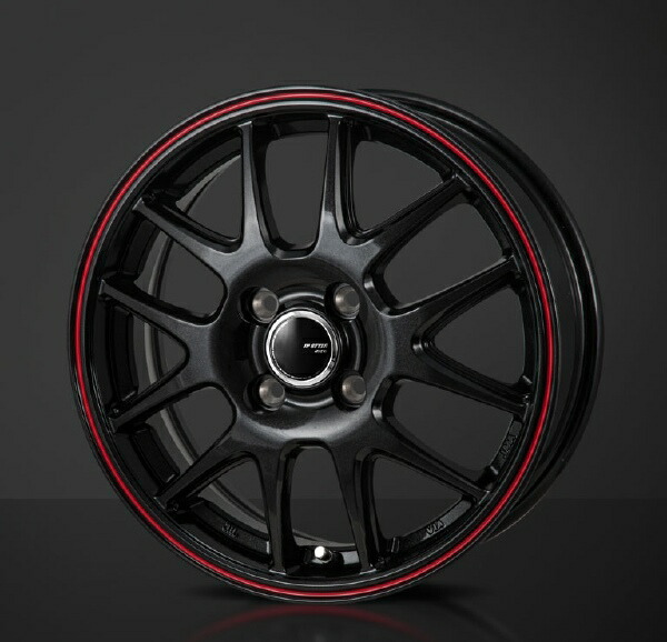 MONZAJAPAN JP STYLE Jefa 13インチ 4J 4H100 +42 パールブラック/レッドライン