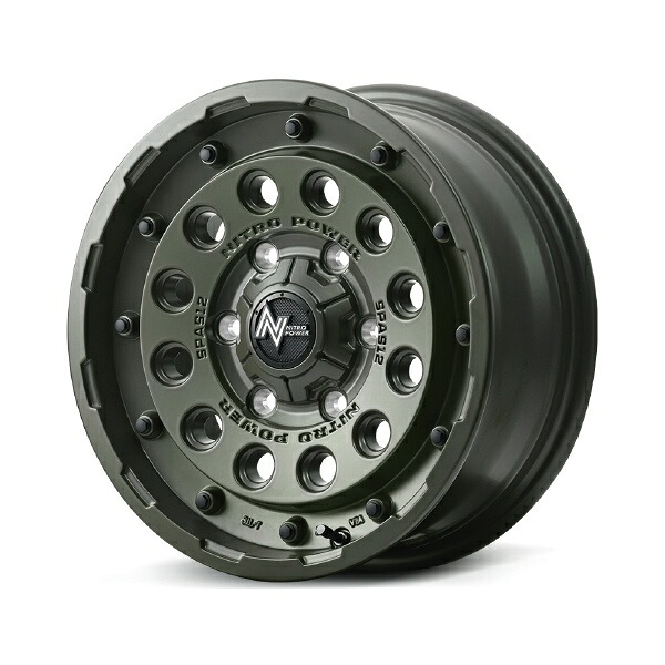 マルカ NITRO POWER NITRO POWER H12 SHOTGUN TACTICAL EDITION 16インチ 6.5J 6H139.7 +38 セミグロスODグリーン|カーパーツ アクセス 店
