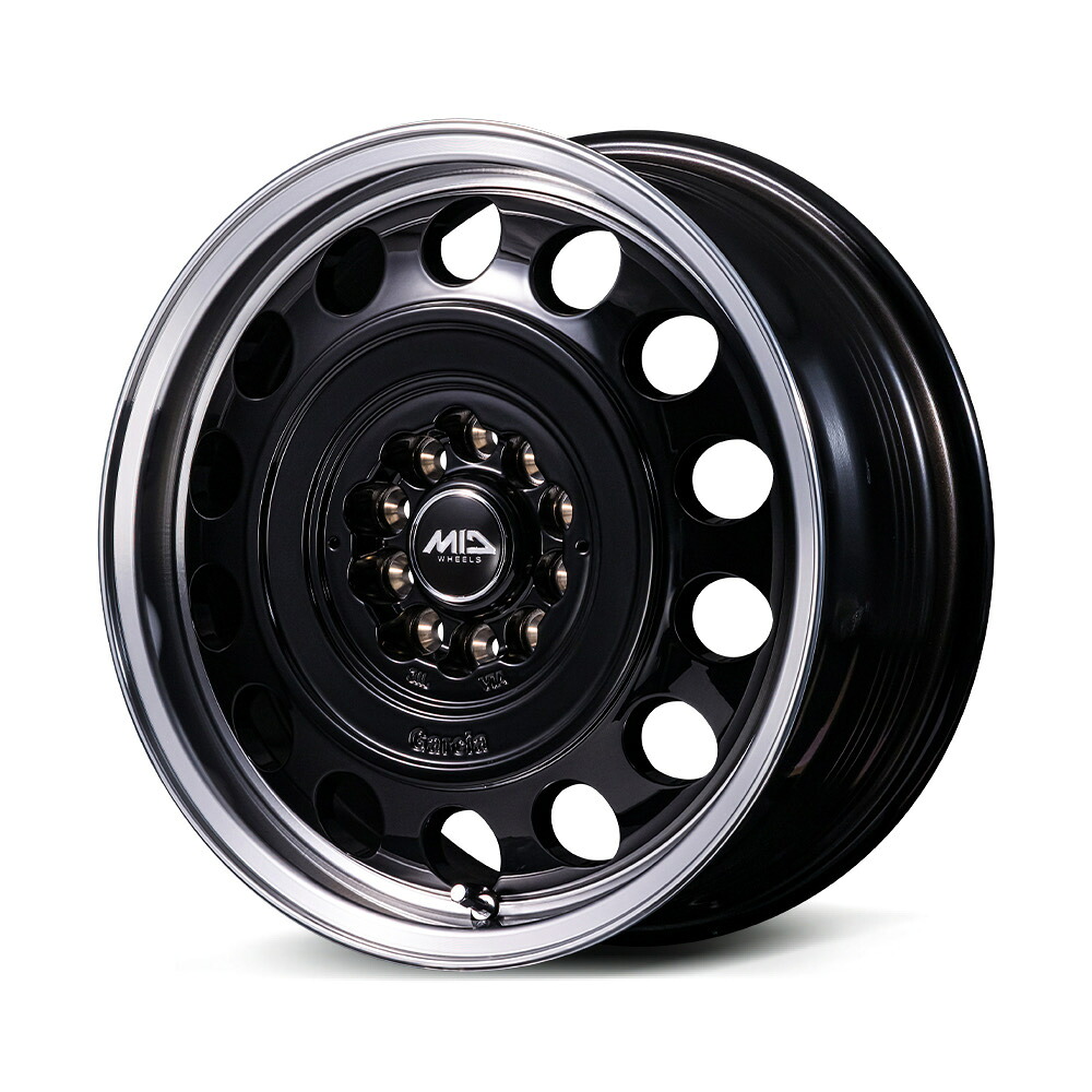MID WHEELS GARCIA CISCO Type 2 14インチ 6.5J 10H114.3/10840Black/Rim Polish｜カーパーツ　アクセス　店 28,275円
