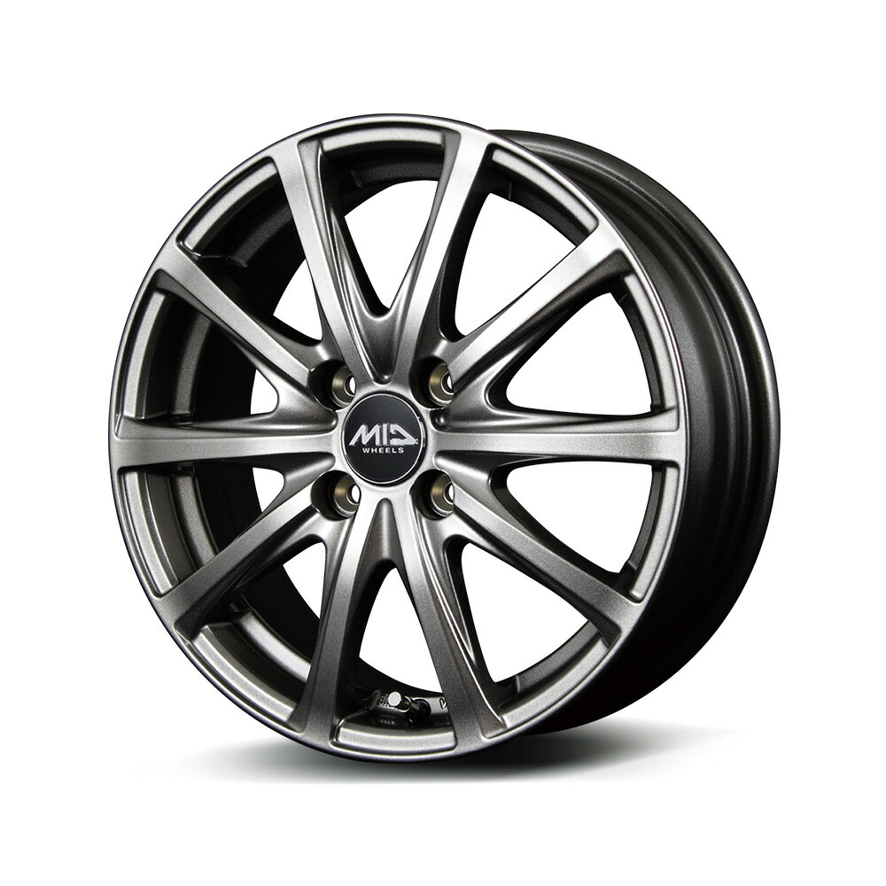 MID WHEELS V25 16インチ 6.0J 4H100+43メタリックグレイ|カーパーツ アクセス 店